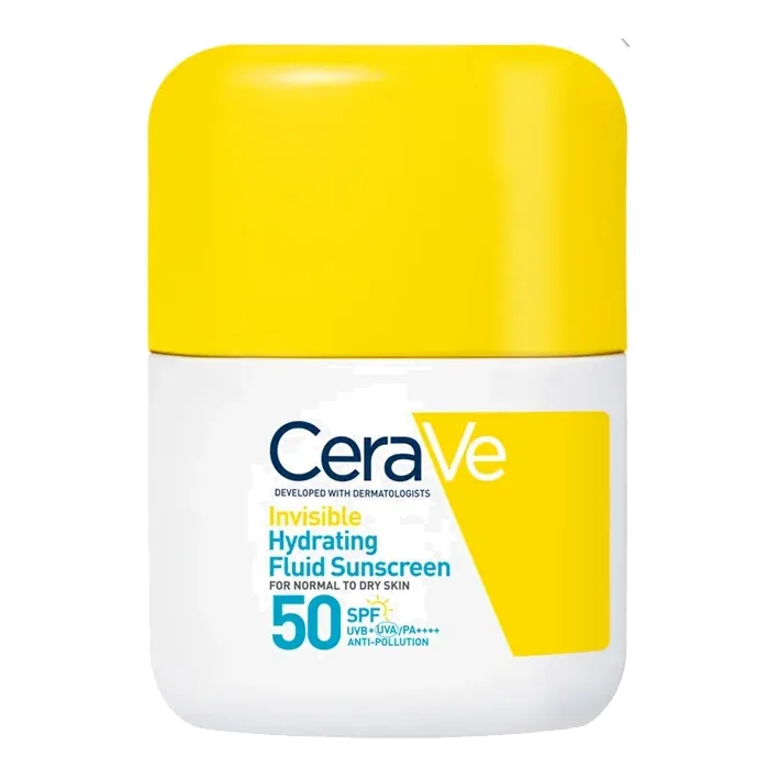 CeraVe Invisible Hydrating Fluid Sunscreen fluid dielli SPF 50+, 50 ml