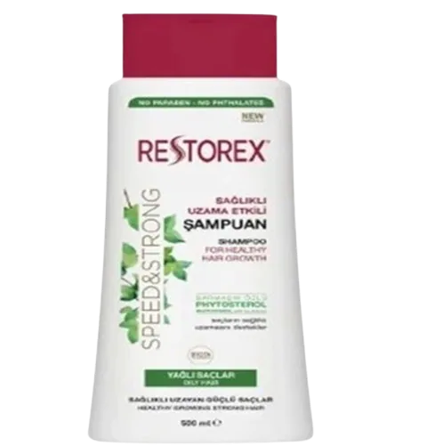 Restorex Speed & Strong shampo për flokë të yndyrshëm (500 ml)