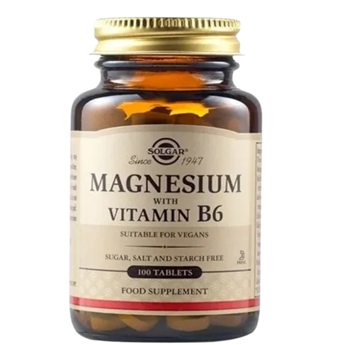 Solgar Magnezium + Vitaminë B6 (100 tableta)